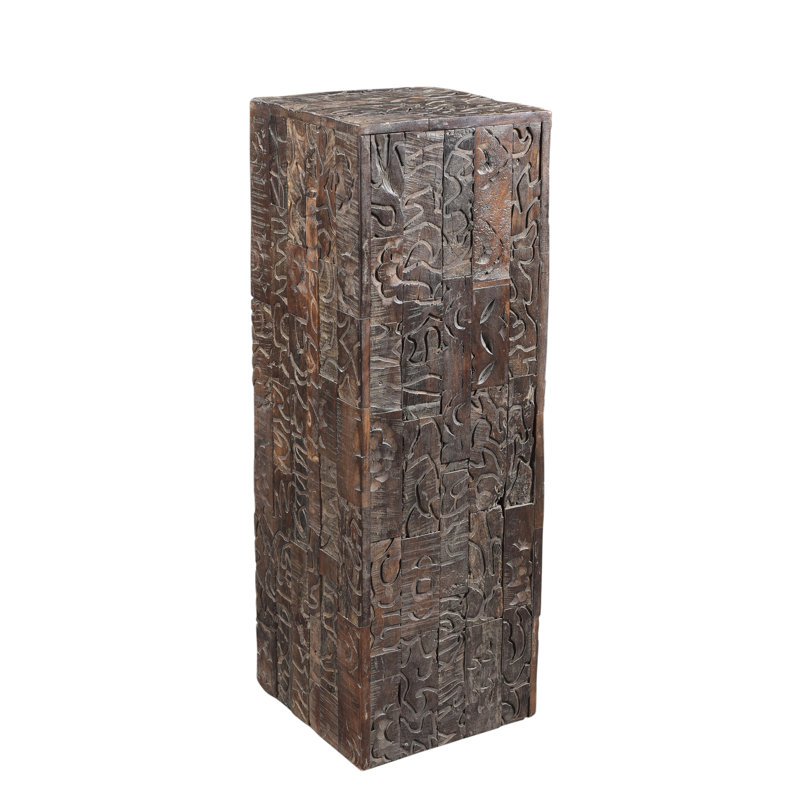 Modern Carved Wood Pedestal Sculpture AllModern